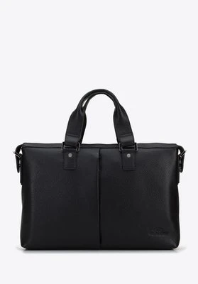 Torba na laptopa 15,6” skórzana z zakładką czarna Wittchen