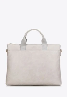 Torba na laptopa 15,6'' z ekoskóry beżowa Wittchen