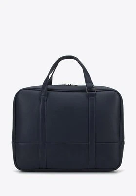 Torba na laptopa 15,6” z ekoskóry o dwóch fakturach granatowa Wittchen