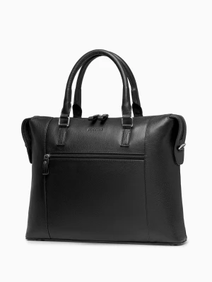 Zdjęcie produktu Torba na laptopa 15 cali skórzana elegancka czarna Puccini