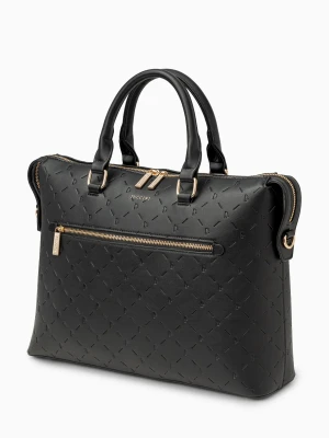 Torba na laptopa 15'6 cali ze skóry ekologicznej czarna Puccini