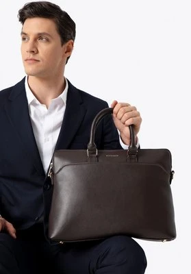 Torba na laptopa 16” z imitacji skóry ciemny brąz Wittchen