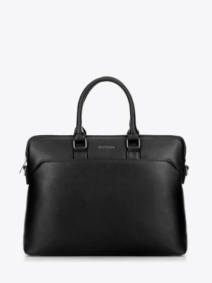 Torba na laptopa 16” z imitacji skóry czarna Wittchen