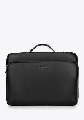 Torba na laptopa 16" z imitacji skóry z bocznym suwakiem czarna Wittchen