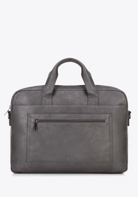 Torba na laptopa 17" z imitacji skóry szara Wittchen