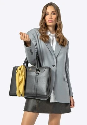 Torba na laptopa skórzana 13,3'' czarna ze złotym logo Wittchen