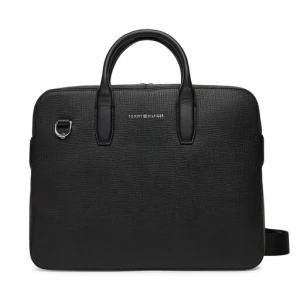 Torba na laptopa Tommy Hilfiger Th Business Leather Computer Bag AM0AM13642 Czarny