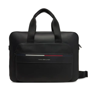 Torba na laptopa Tommy Hilfiger Th Foundation Computer Bag AM0AM13198 Czarny