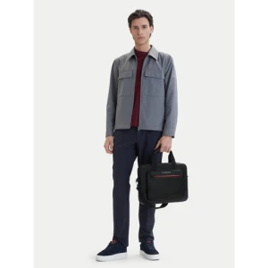 Torba na laptopa Tommy Hilfiger Th Foundation Computer Bag AM0AM14158 Czarny