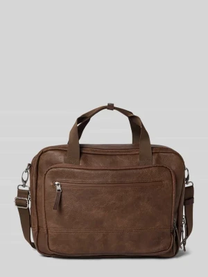 Torba na laptopa z uchwytem do noszenia i paskiem na ramię Camel Active Ciemnobrązowy