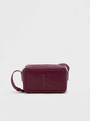 Torba na ramię Calvin Klein bordowy