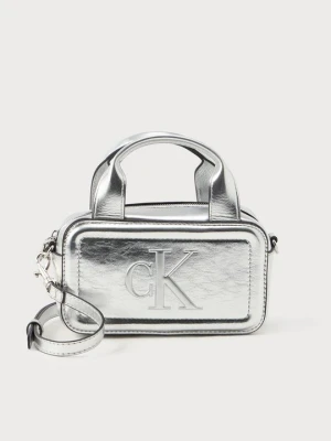 Torba na ramię Calvin Klein srebrny