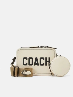 Torba na ramię Coach mleczny