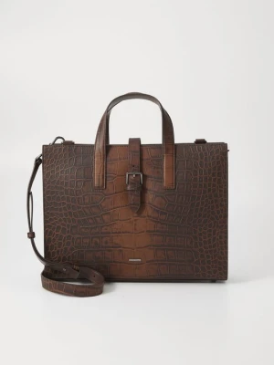 Torba na ramię Emporio Armani brązowy