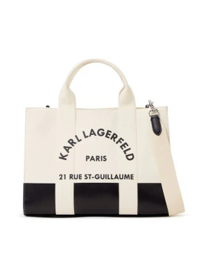Torba na ramię KARL LAGERFELD biały