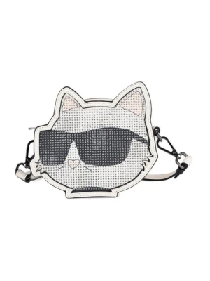 Torba na ramię KARL LAGERFELD biały