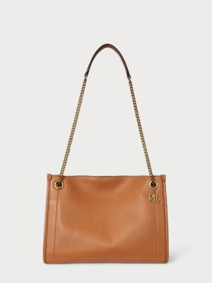 Torba na ramię Lauren Ralph Lauren wielbłądzi