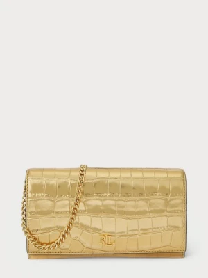 Torba na ramię Lauren Ralph Lauren złoty