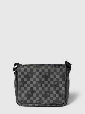 Torba na ramię męska JOOP! Collection;Regulowany pasek na ramię;Główna przegroda z brzegiem;Wzór na całej powierzchni;Wzór w kratę;Detal z logo