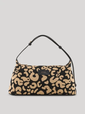 Torba na ramię Notturno Grace w kolorze czarnym/beżowym ze wzorem Joop