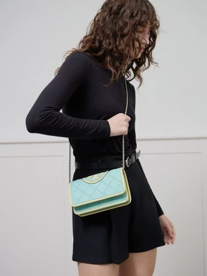 Torba na ramię Tory Burch jasnozielony