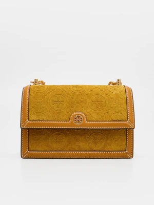 Torba na ramię Tory Burch musztardowy