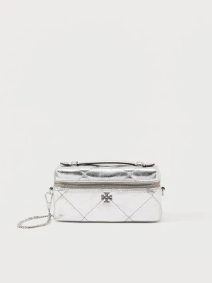 Torba na ramię Tory Burch srebrny