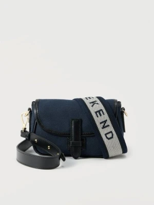 Torba na ramię Weekend Max Mara granatowy