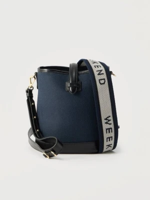 Torba na ramię Weekend Max Mara granatowy
