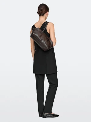 Torba Na Ramię West Satchel Ze Skóry Nappa - Brązowy - Massimo Dutti - Female
