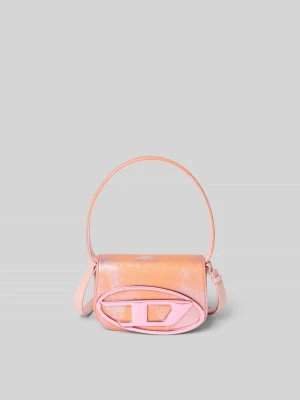 Torba na ramię z aplikacją z logo Diesel Morelowy