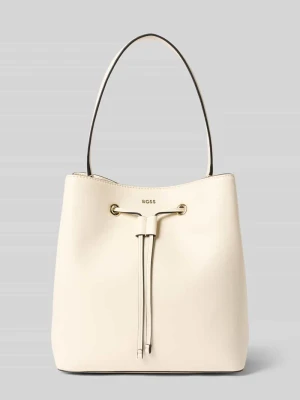 torba na ramię z aplikacją z metką model 'SANDY BUCKET' Boss