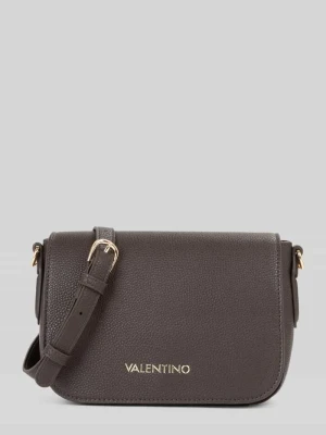 Torba na ramię z detal z logo model 'BRIXTON' VALENTINO BAGS Ciemnobrązowy