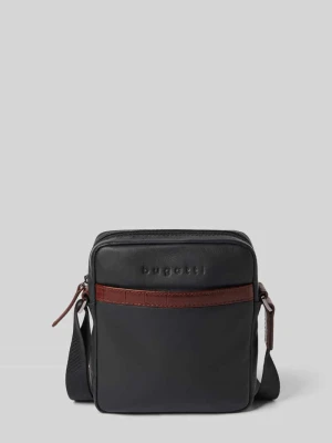 Torba na ramię z detal z logo model 'Corso Deluxe' Bugatti czarny