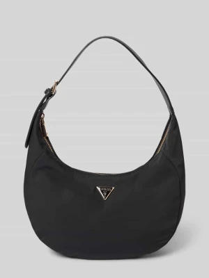 Torba na ramię z detal z logo model 'Gemma' Guess Czarny