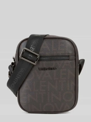 Torba na ramię z detal z logo model 'KING' VALENTINO BAGS Ciemnobrązowy