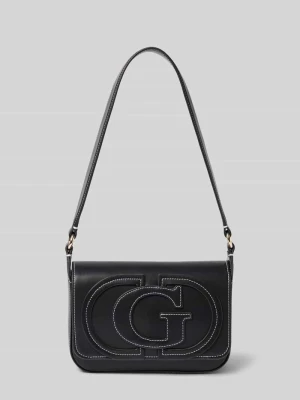 Torba na ramię z detal z logo model 'Ruby' Guess Czarny