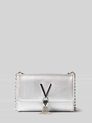 torba na ramię z detal z logo VALENTINO BAGS Srebrny