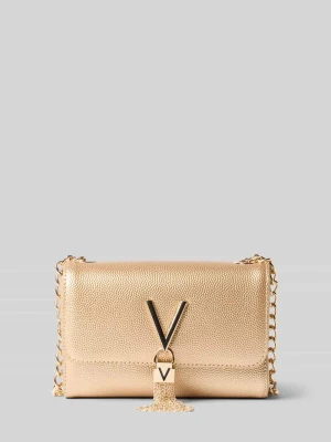torba na ramię z detal z logo VALENTINO BAGS Złoty