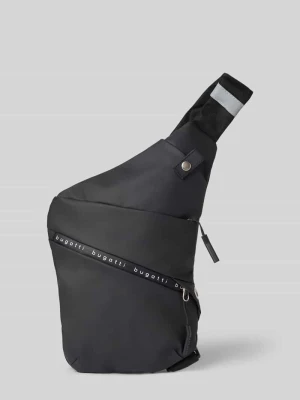 Torba na ramię z detalami logo model 'Blanc Delight Body Safe' Bugatti Czarny