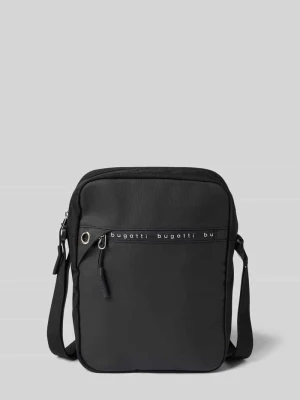 Torba na ramię z detalami logo model 'Blanc Delight' Bugatti czarny