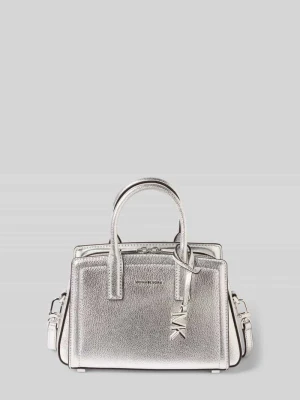 Torba na ramię z detalem z logo model 'LAILA XS' Michael Kors Srebrny