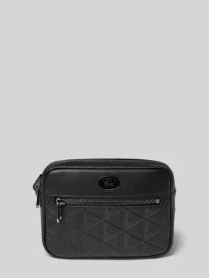 Torba na ramię z dodatkiem gładkiej skóry Lacoste