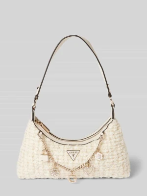 Zdjęcie produktu Torba na ramię z efektem bouclé i łańcuszkiem model ‘Everle’ Guess