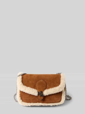 Torba na ramię z futerkiem Lauren Ralph Lauren