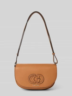 Torba na ramię z imitacji skóry z wyhaftowanym logo model ‘Calebra’ Guess