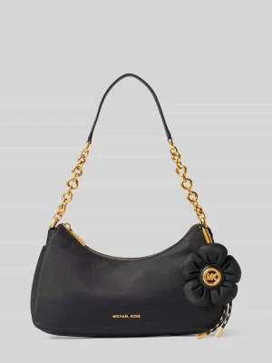 Torba na ramię z kwiatowym dodatkiem model 'Nolita' Michael Kors Czarny