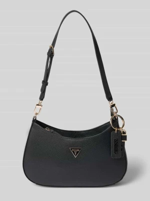 Torba na ramię z materiał skóropodobny model 'Noelle' Guess Czarny