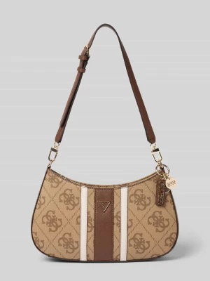 Torba na ramię z materiał skóropodobny model 'Noelle' Guess Koniakowy