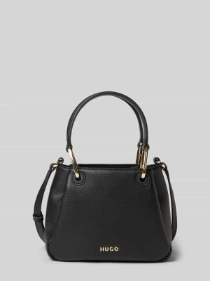 Torba na ramię z materiał skóropodobny model 'Orin 2.0_Tote Mini' Hugo Czarny